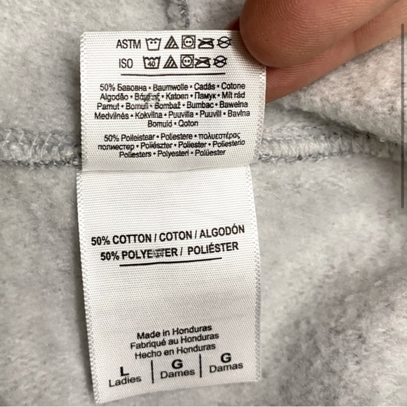 Gildan Heavy Blend Classic Grey Boyfriend Zip Hoodie L - Picture 4 of 14